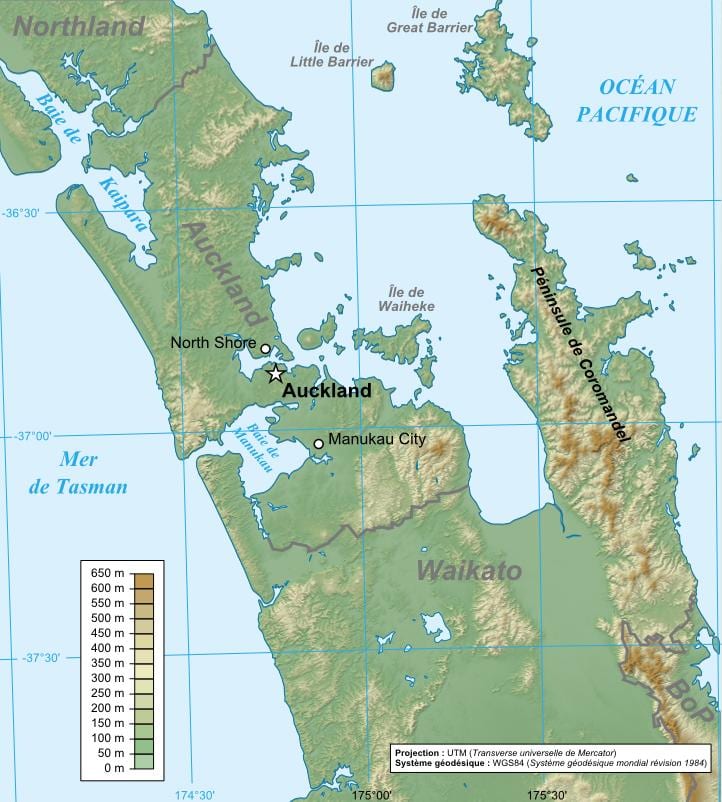 อ็อคแลนด์ geological แผนที่