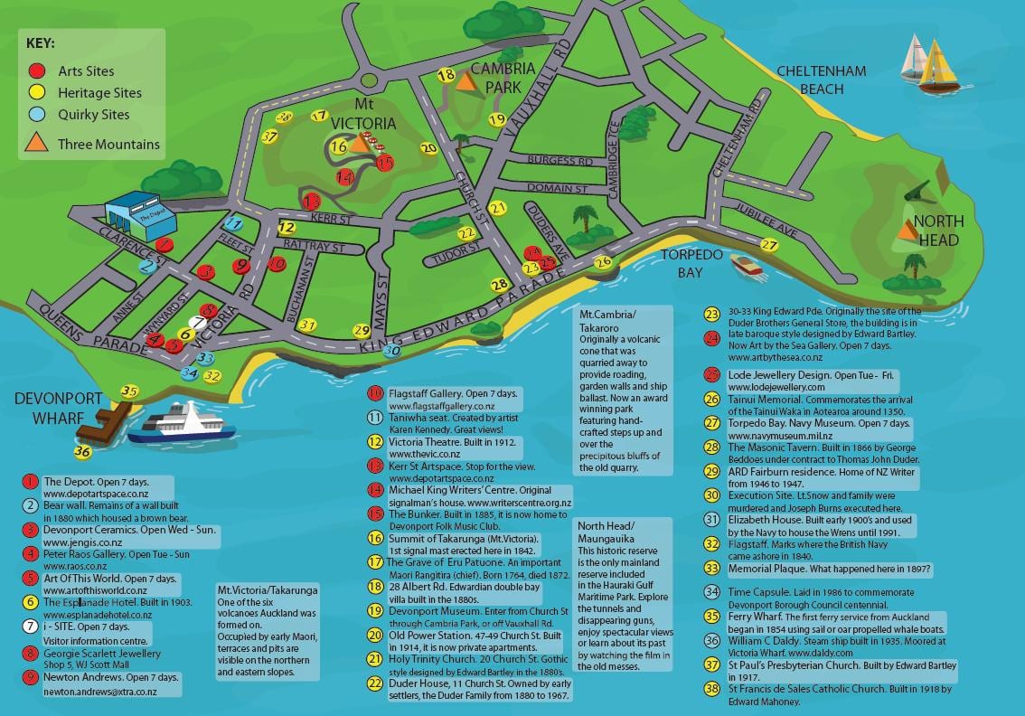 แผนที่ของ Devonport อ็อคแลนด์