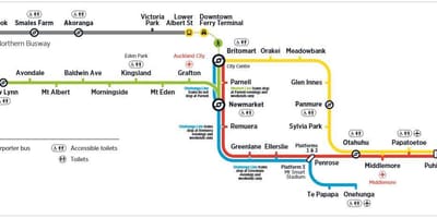อ็อคแลนด์รถไฟใต้ดินแผนที่