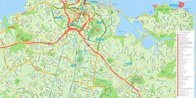 แผนที่ของอ็อคแลนด์ cbd